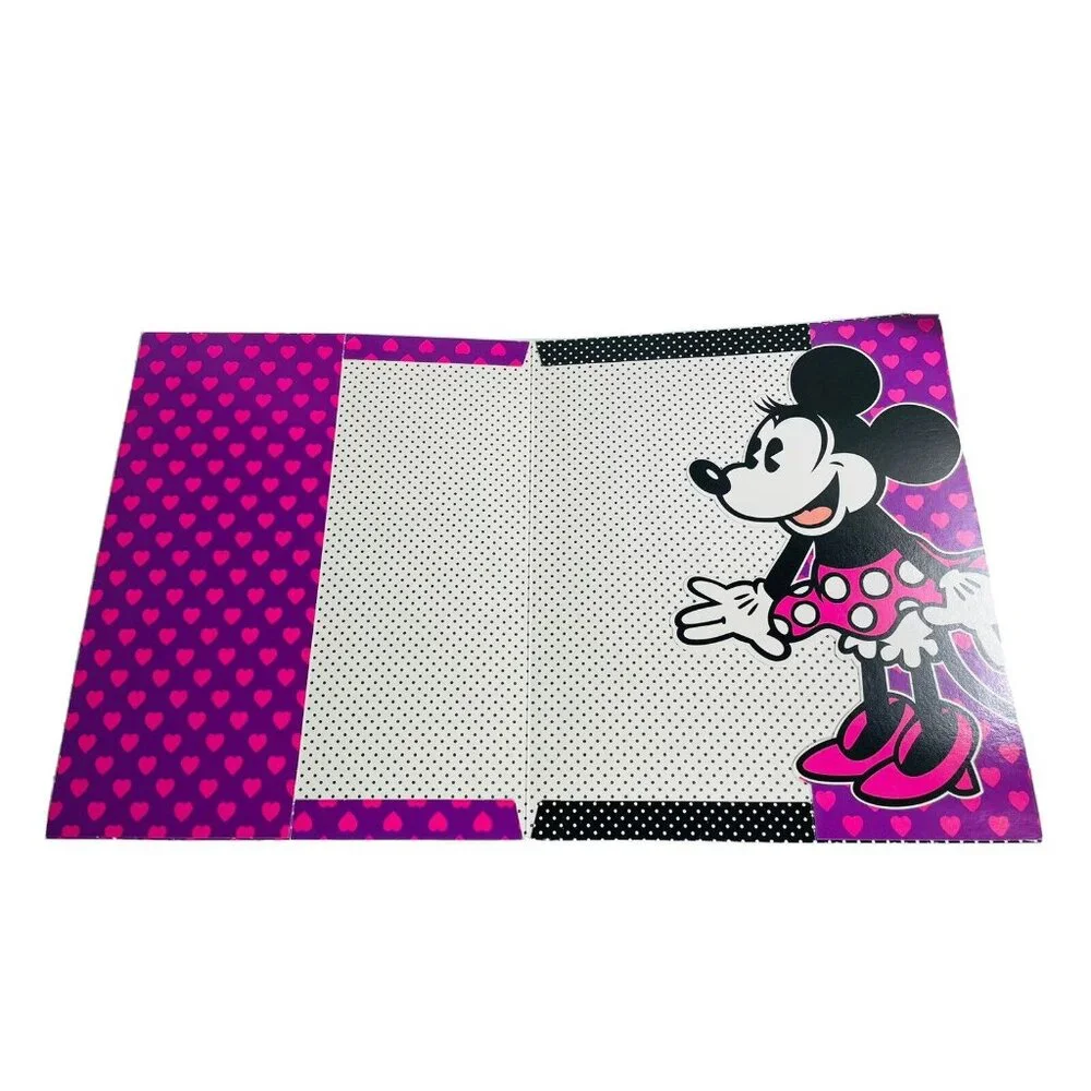 Disney Minnie Mouse Stuff Kids 3 Ring Folders For Binder Die-cut Unpunched